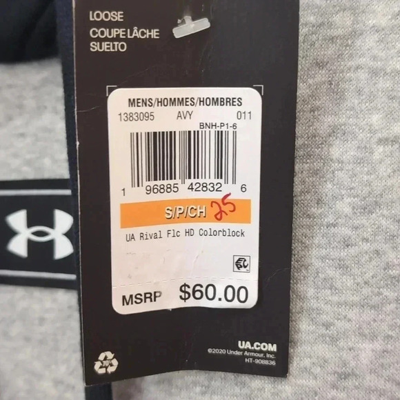 Under Armour Rival Fleece Colorblock Hoodie Mens - Picture 6 of 6